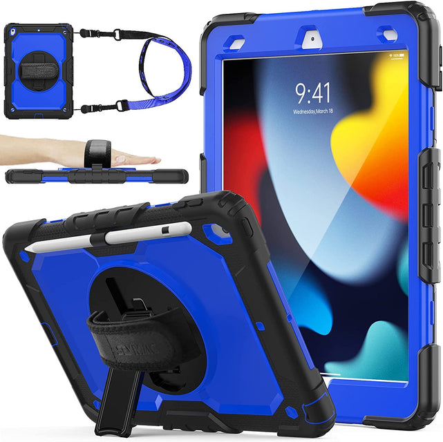 Redpepper iPad 10.2 Cover 9/8/7 gen nera con pellicola
