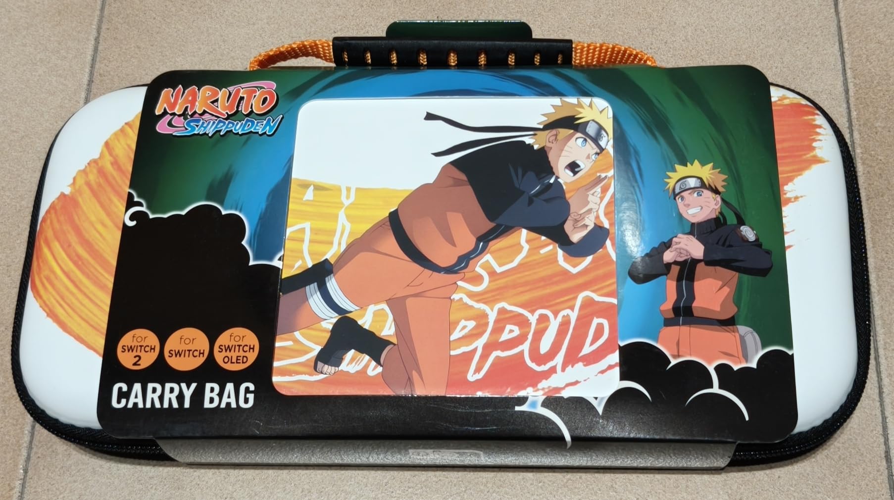 Konix Naruto Shippuden custodia Switch 2 nero arancione 8 giochi