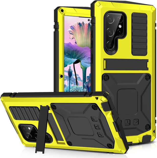 Redpepper Galaxy S23 Ultra cover metallo con stand e vetro