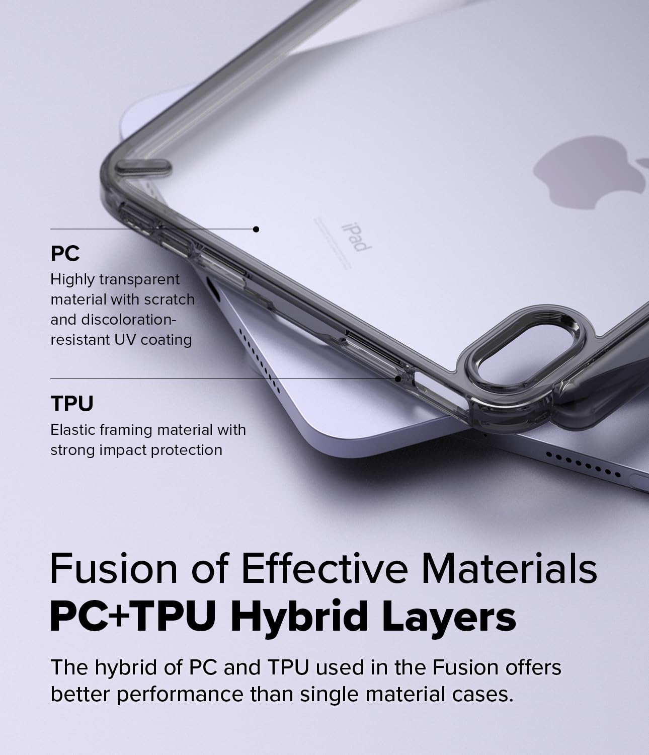 Ringke Fusion cover iPad mini A17 Pro 6th Smoke Black antiurto