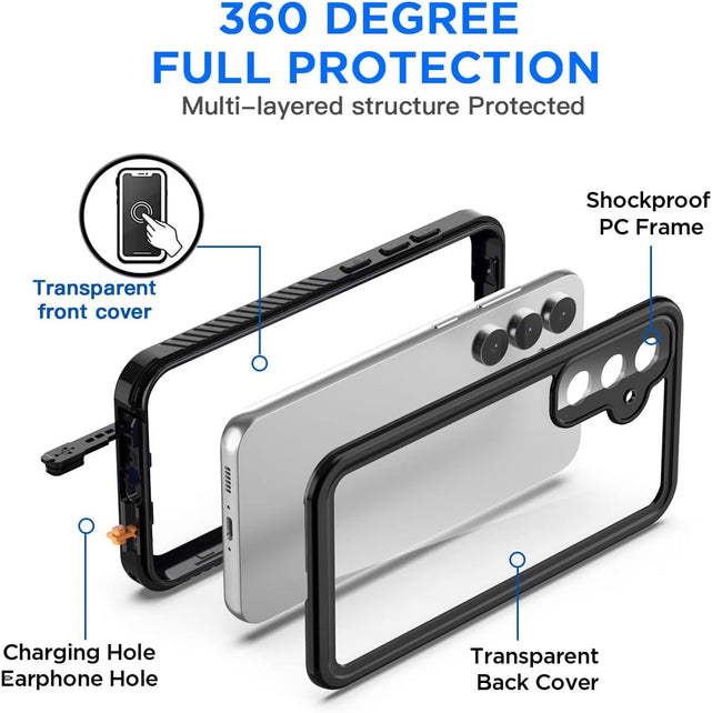 Redpepper Galaxy Cases S25 Clear Custodia impermeabile trasparente