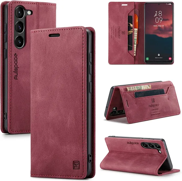 Redpepper S23 Plus cover pelle portafoglio con carte