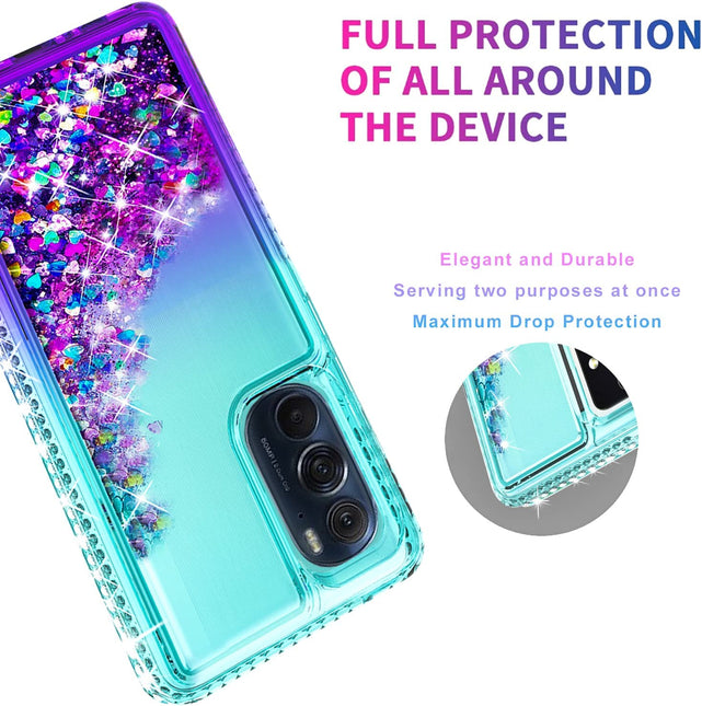 Redpepper Edge Plus 2022 Cover Glitter Teal Purple con Vetro