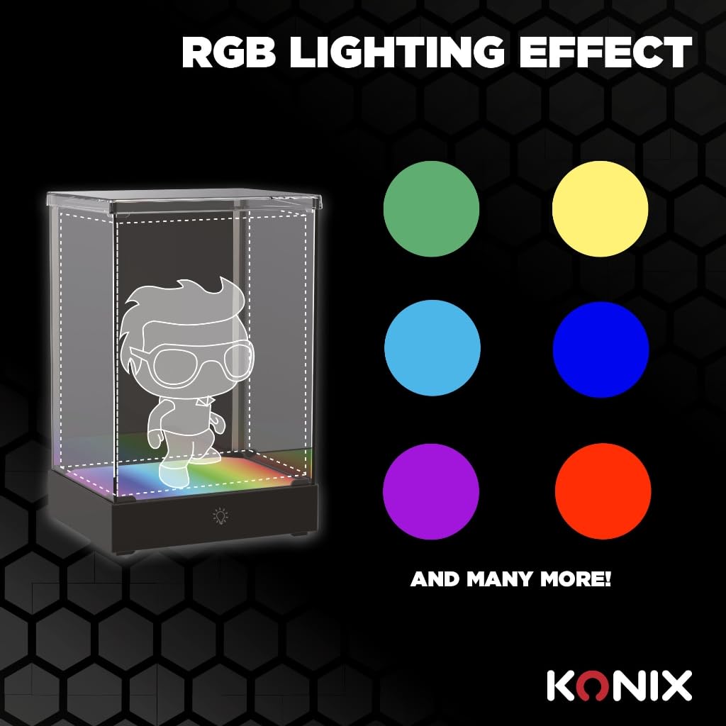 Konix Lighting vetrina LED RGB USB 9x9x14 acrilico