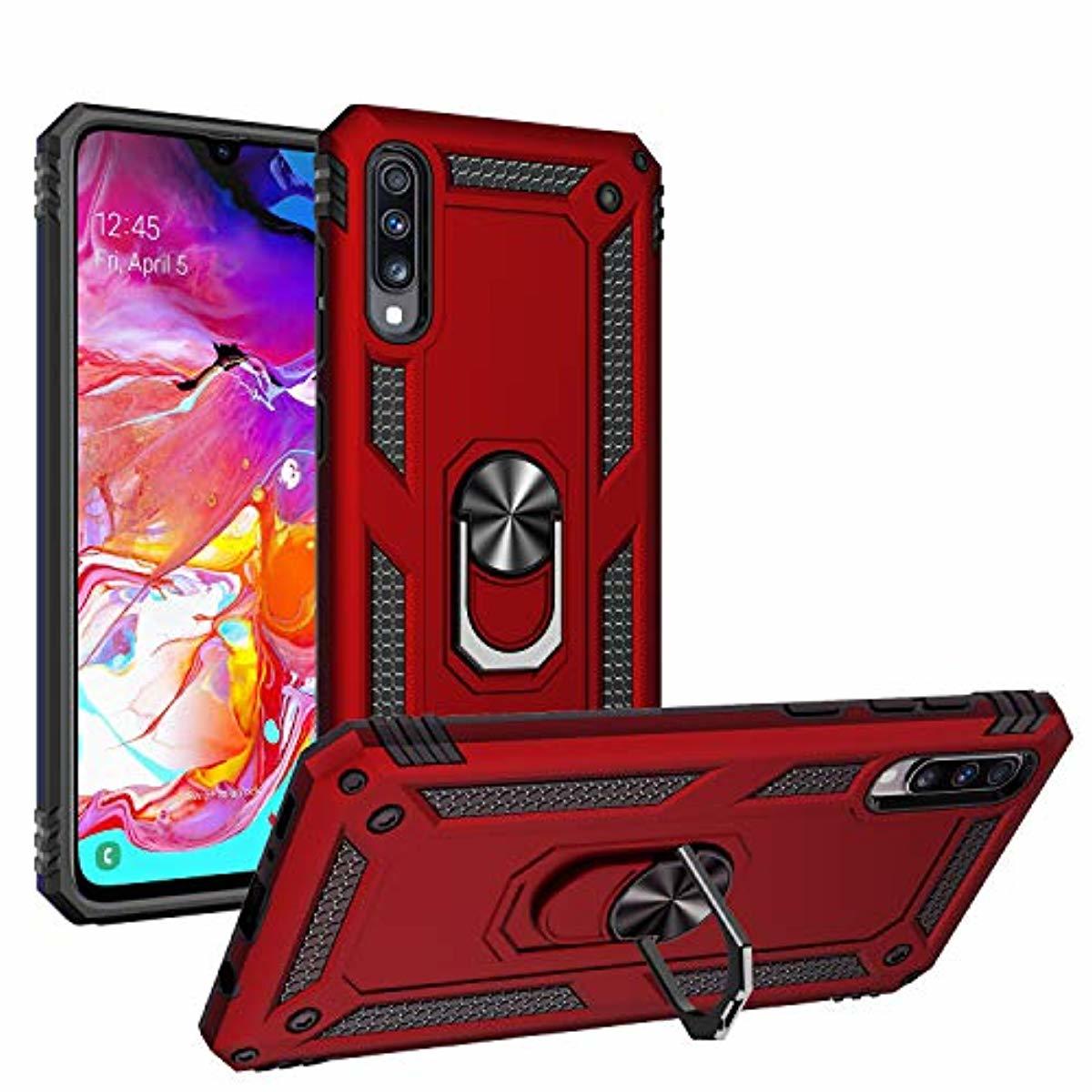 Redpepper Galaxy A70 Cover Antiurto Rossa con Anello