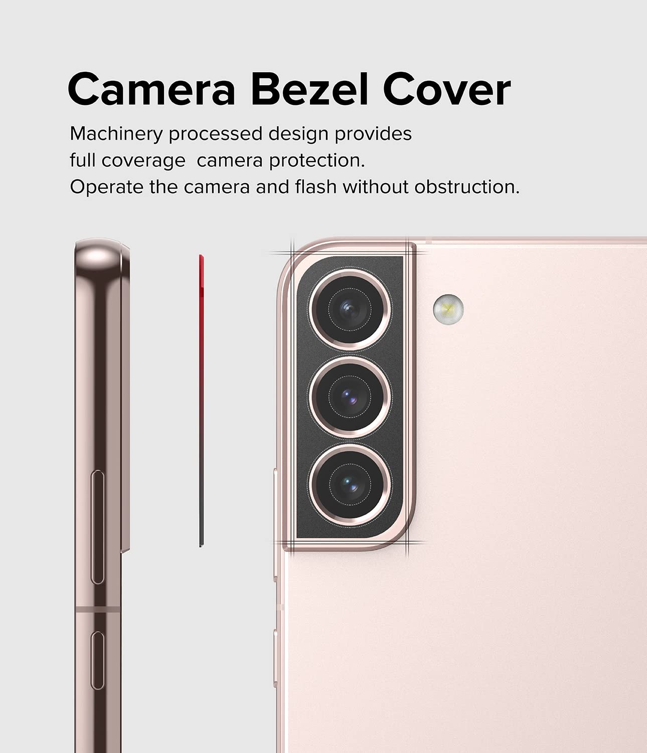 Ringke Camera Styling Protezione Fotocamera Galaxy S22 Nero Alluminio
