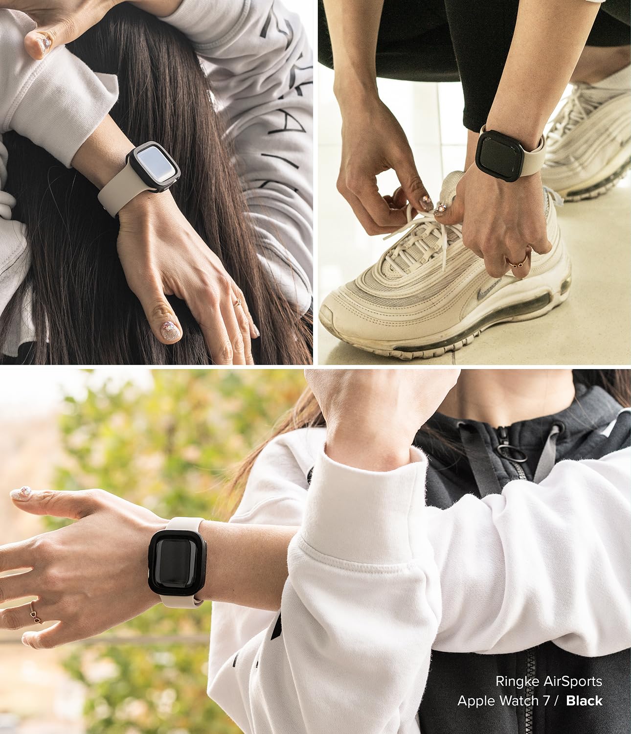 Ringke Air Sports Cover Apple Watch 44/45mm Nero antiurto
