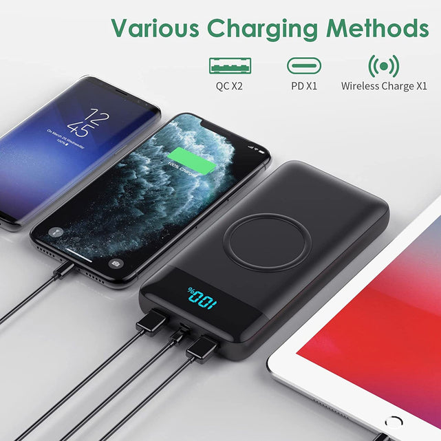 Redpepper Power Bank wireless 30800mAh display LED