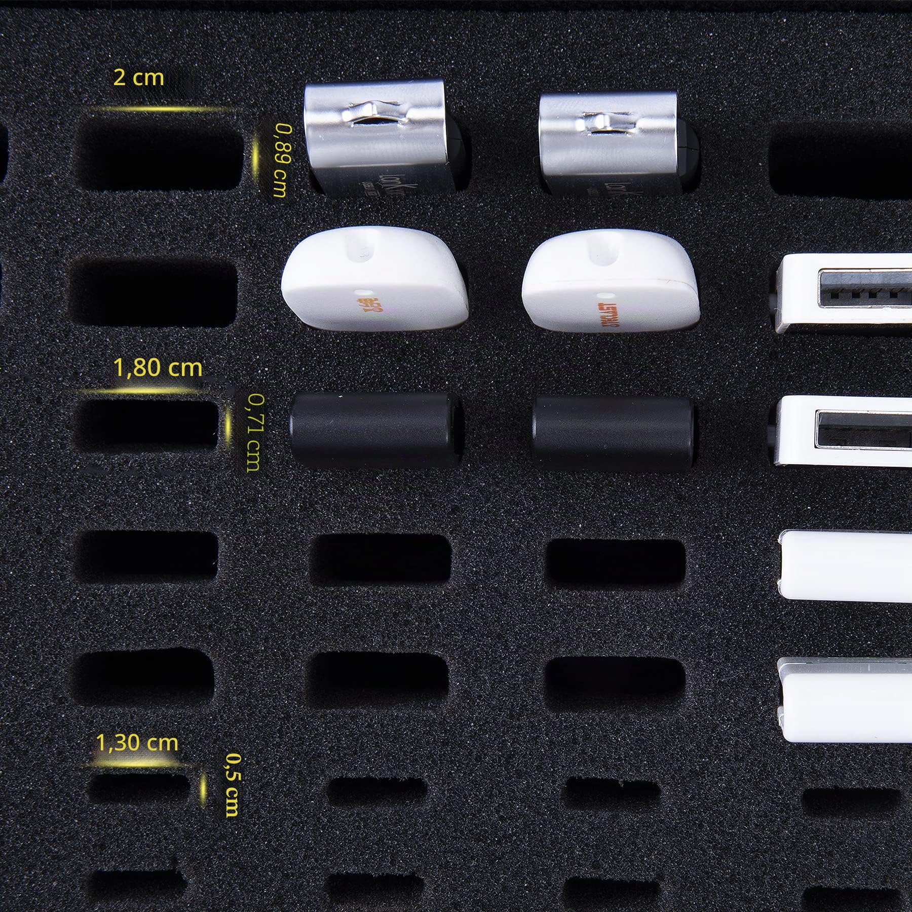 Aenllosi SSD Case custodia chiavetta USB 49 slot EVA rigida