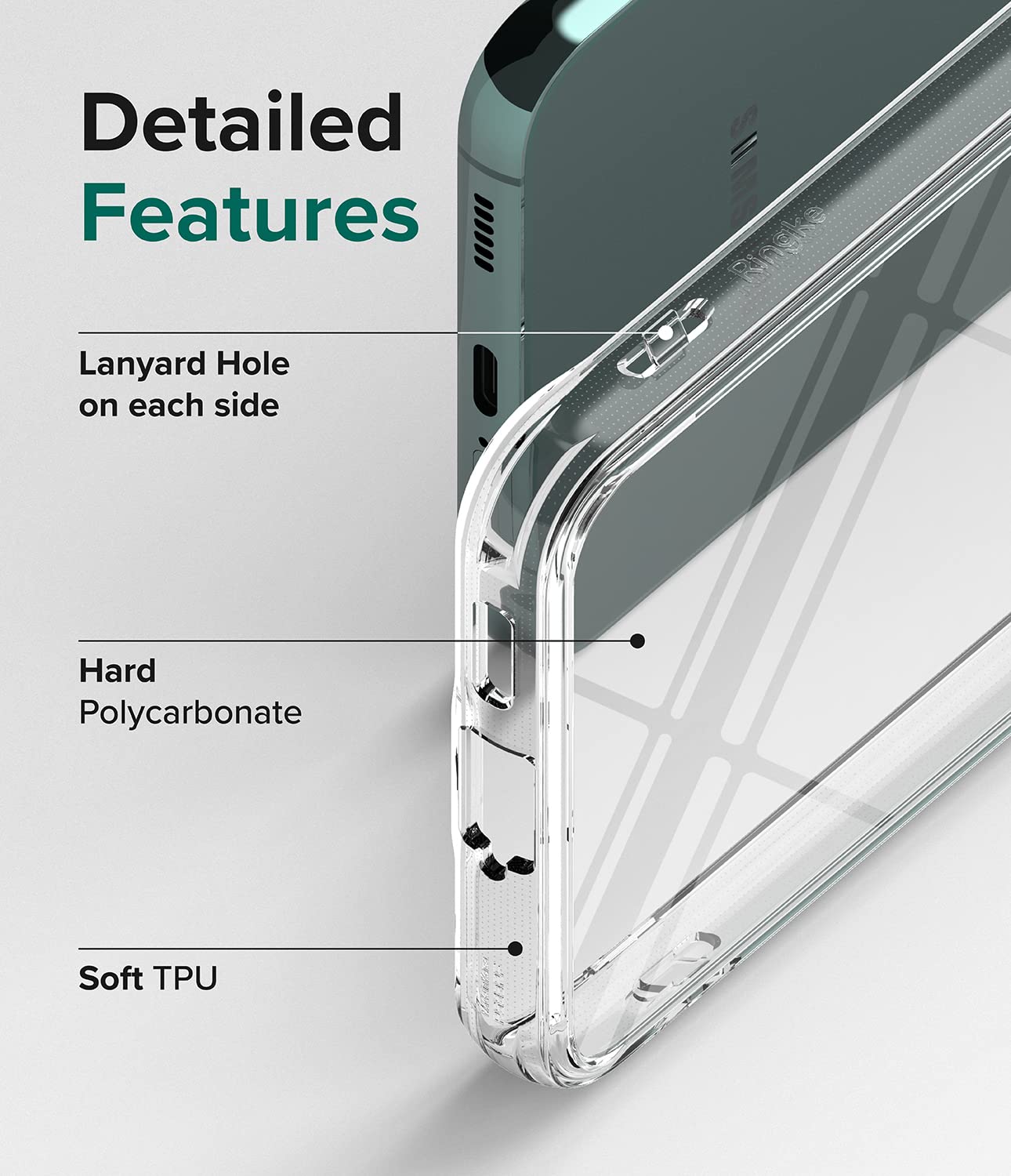 Ringke Fusion Cover Galaxy S22 Plus 5G Trasparente Clear Antiurto