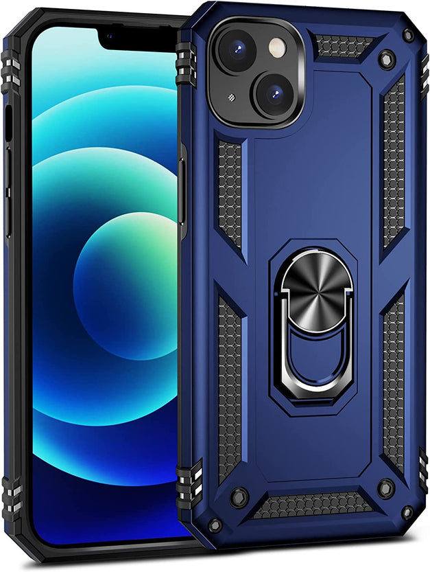 Redpepper iPhone 14 Pro Max Cover Corazzata Nera con Anello