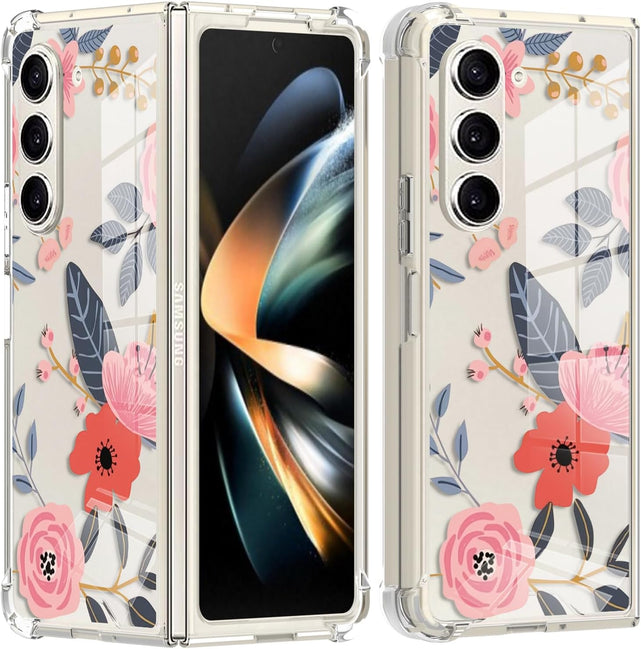 Redpepper Galaxy Z Fold 5 Cover Fiori trasparente slim