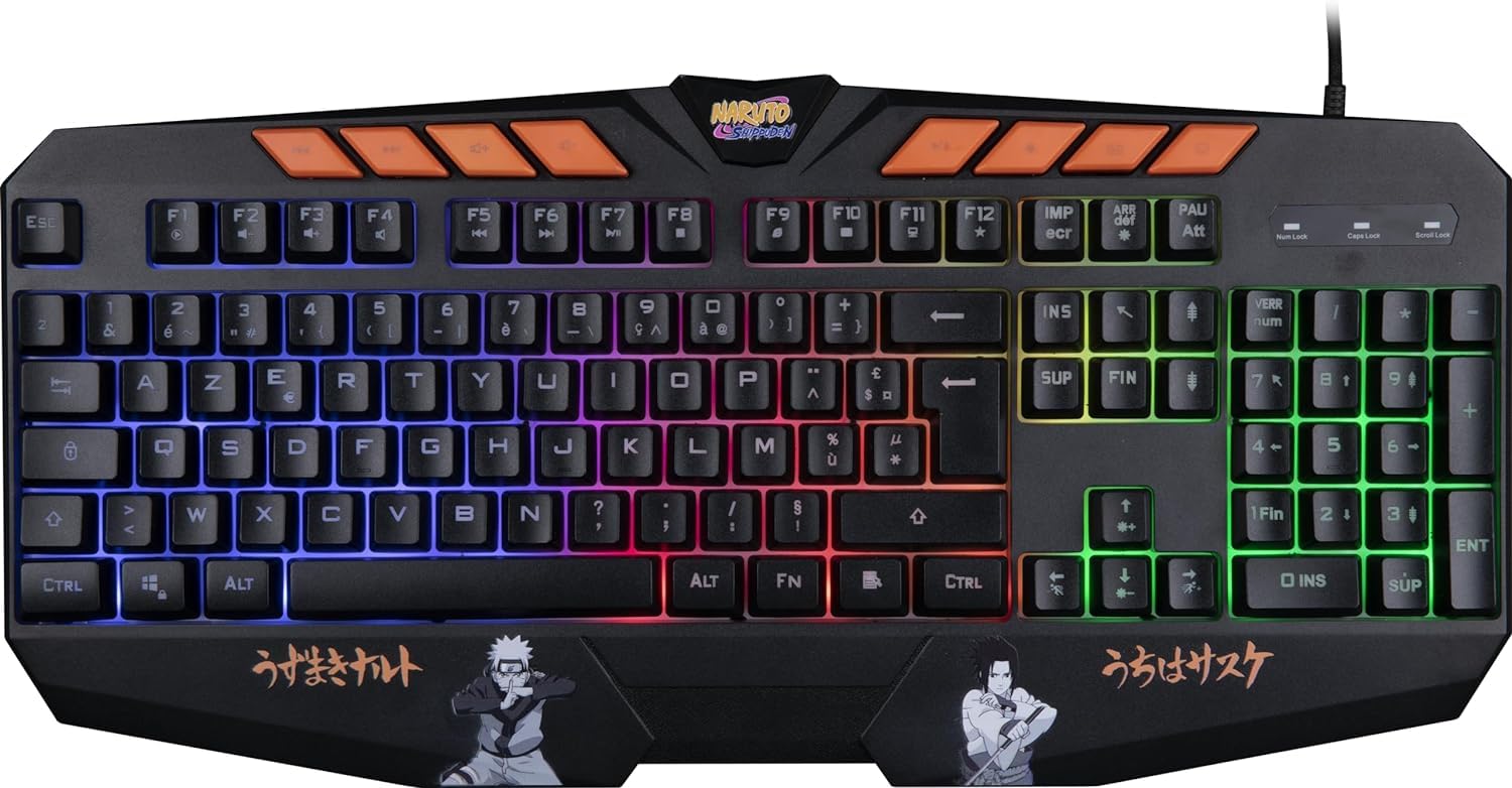 Konix FFF Tastiera Gaming Membrana AZERTY Blu USB