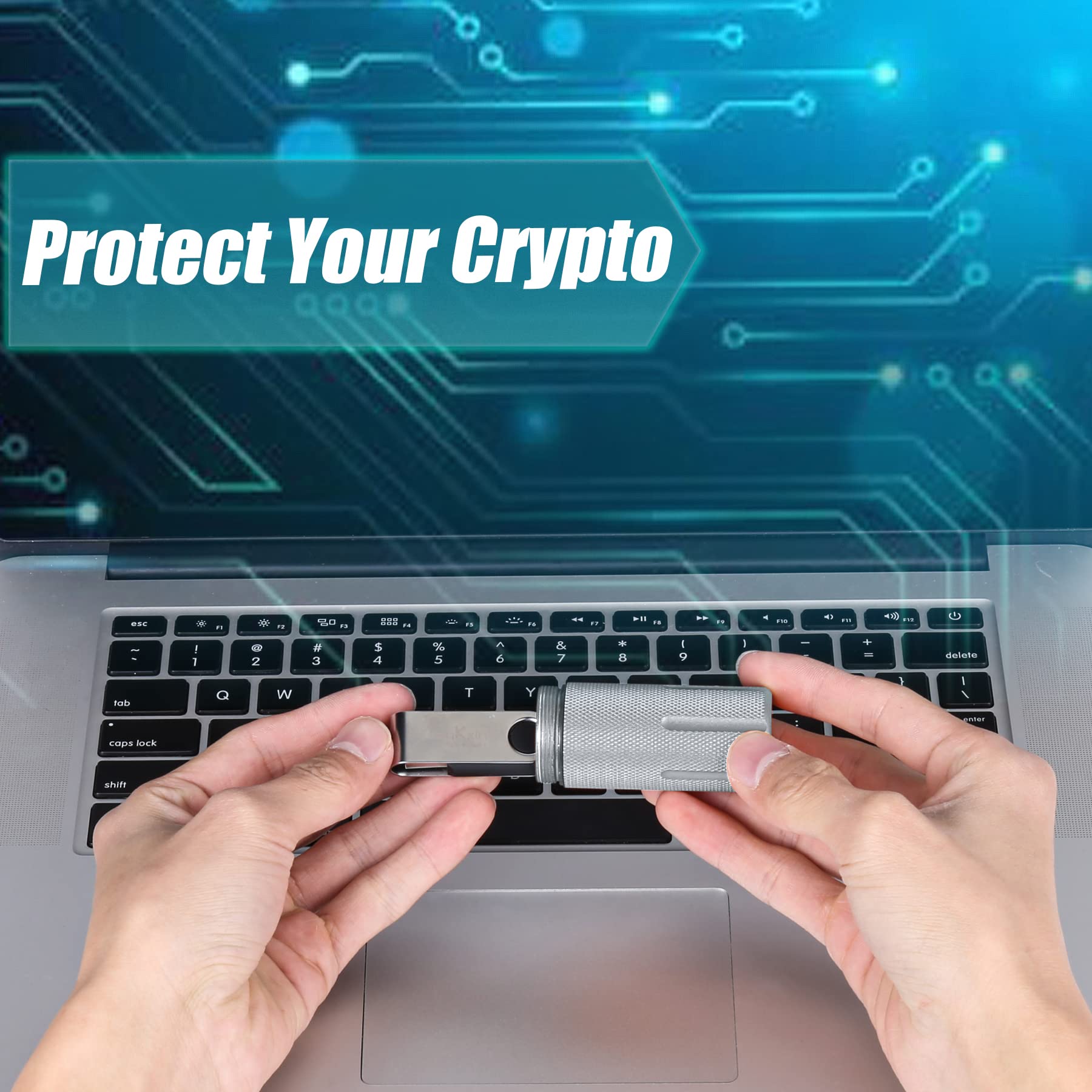 Aenllosi SSD Case custodia alluminio Ledger Nano S bianco antiurto