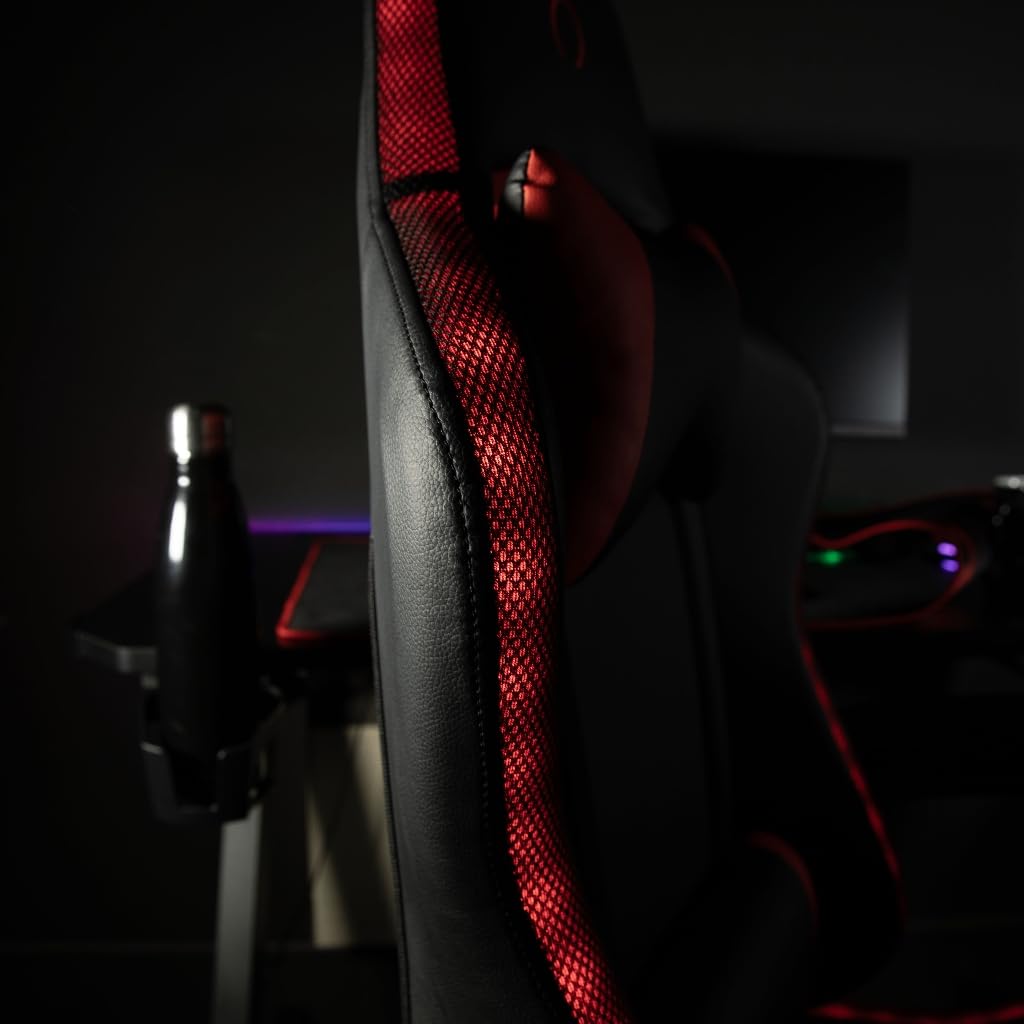 Konix Phantom sedia gaming ufficio nera RGB 135°