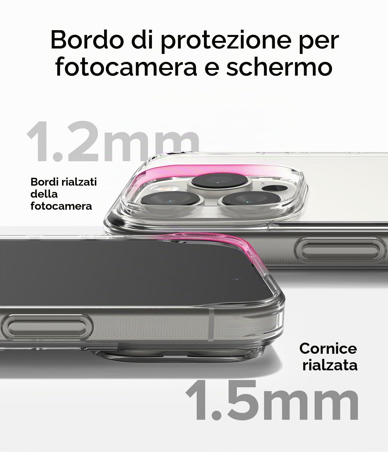 Ringke Fusion Cover iPhone 16 Pro Max Trasparente Clear Antishock