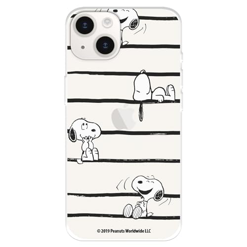 La Casa de las Carcasas iPhone 15 Plus cover Snoopy Stripes trasparente