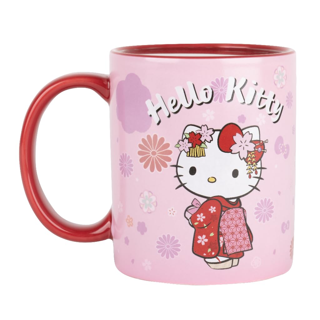 Konix Hello Kitty Tazza Termoreattiva 320 ml Rosso Kimono