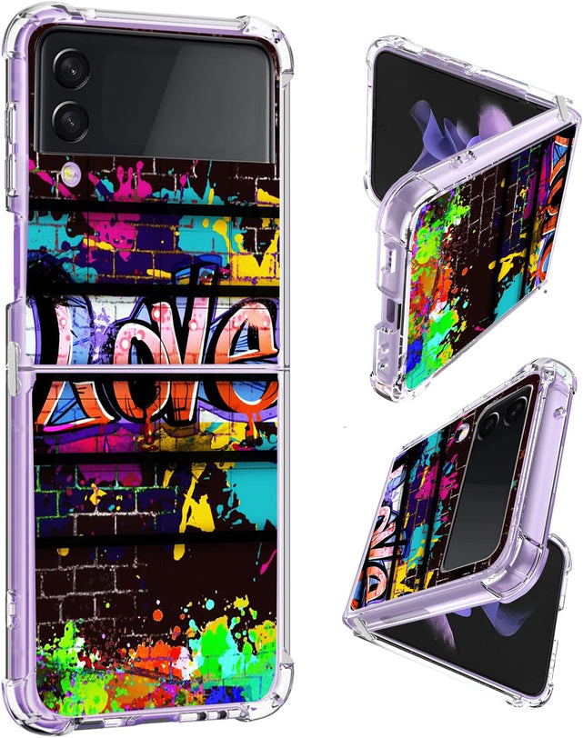 Redpepper Galaxy Z Flip 4 Cover Viola Cuori in TPU
