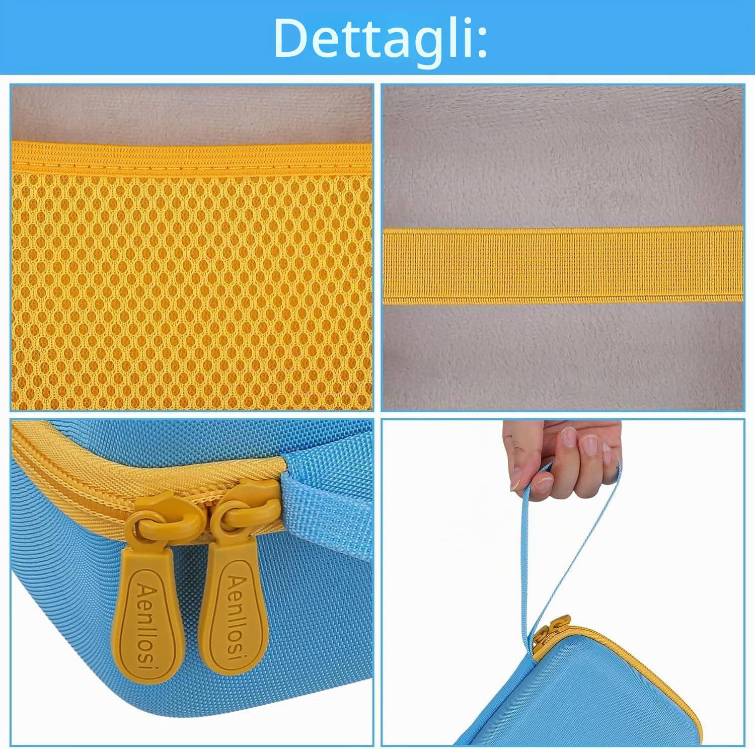 Aenllosi Toy Case Custodia Flashcards EVA 15,5x13x9 cm Nero