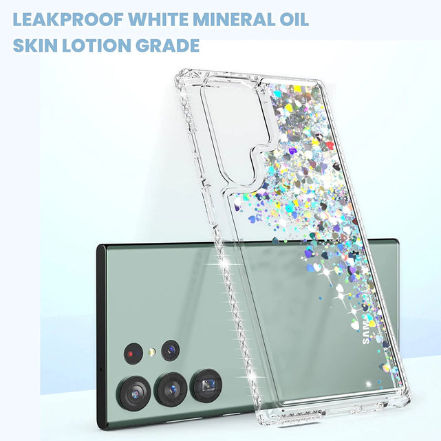 Redpepper Galaxy S23 Ultra cover glitter liquida brillantini