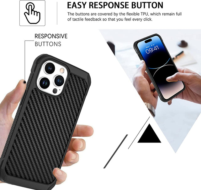 Redpepper iPhone 14 Pro cover carbonio slim antiurto