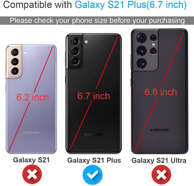 Redpepper Galaxy S21 Plus Cover Pelle Portafoglio RFID Nera
