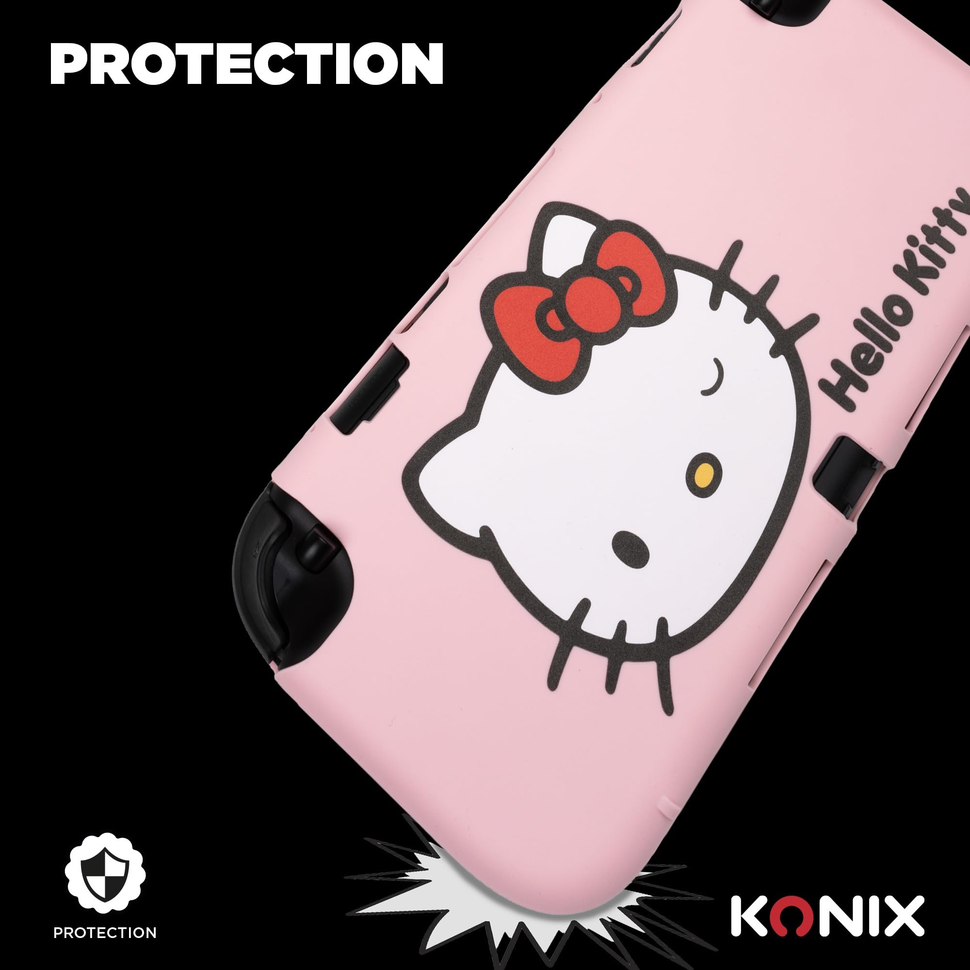 Konix Hello Kitty Cover Switch 2 Silicone Rosa Antiurto