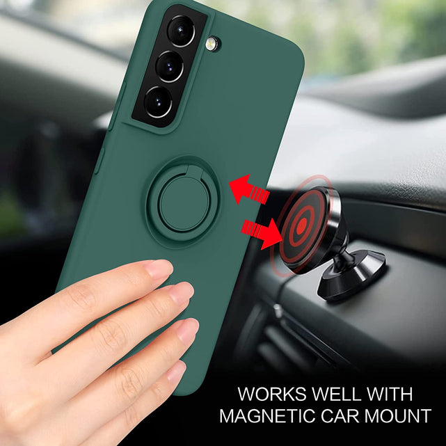 Redpepper Galaxy S22 Cover Anello Silicone Verde