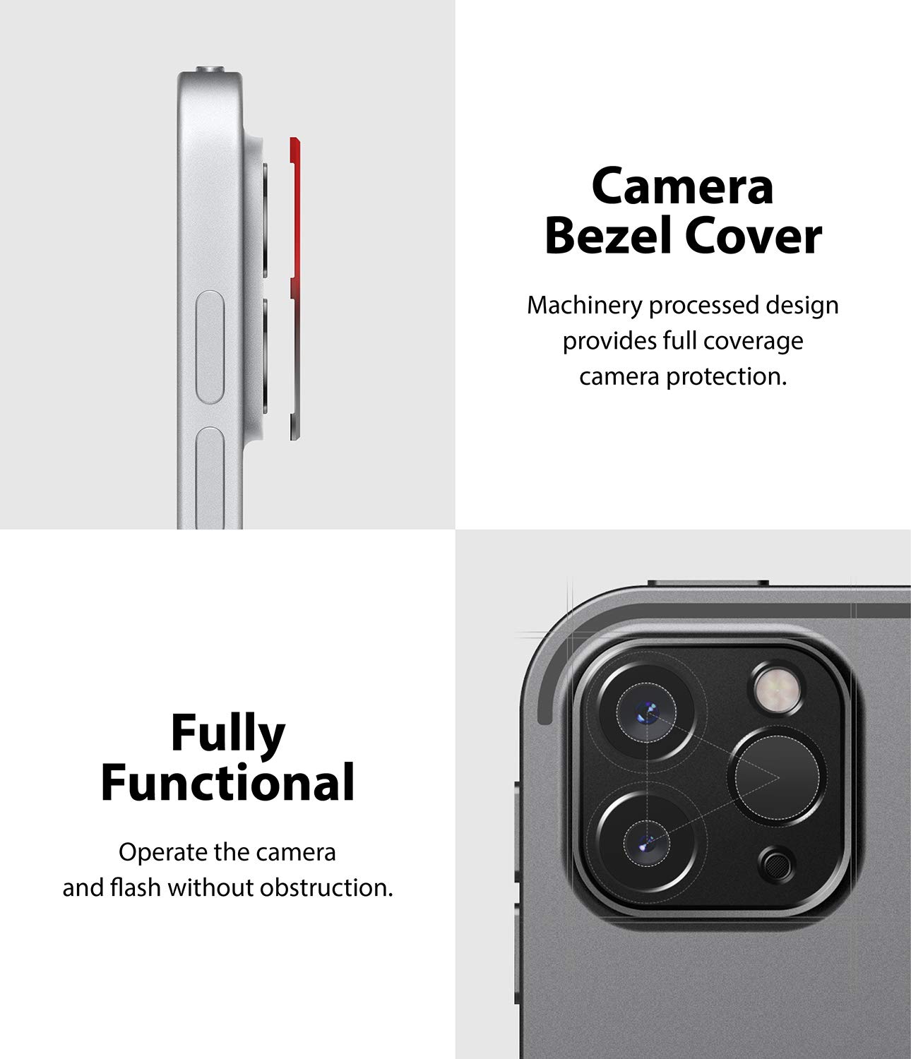 Ringke Camera Styling iPad Pro 11 12.9 cornice alluminio nera