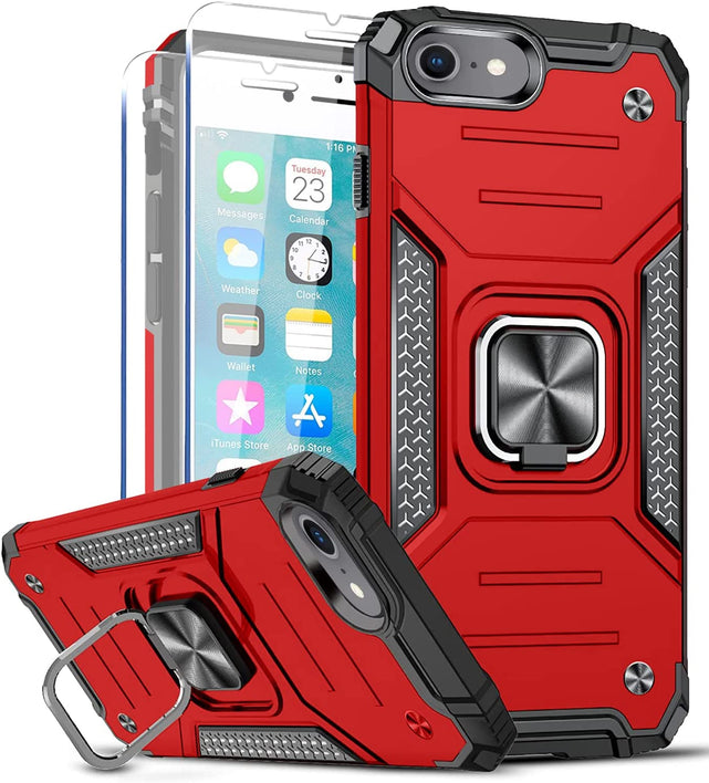 Redpepper iPhone 7/8 cover anello stand 360° militare