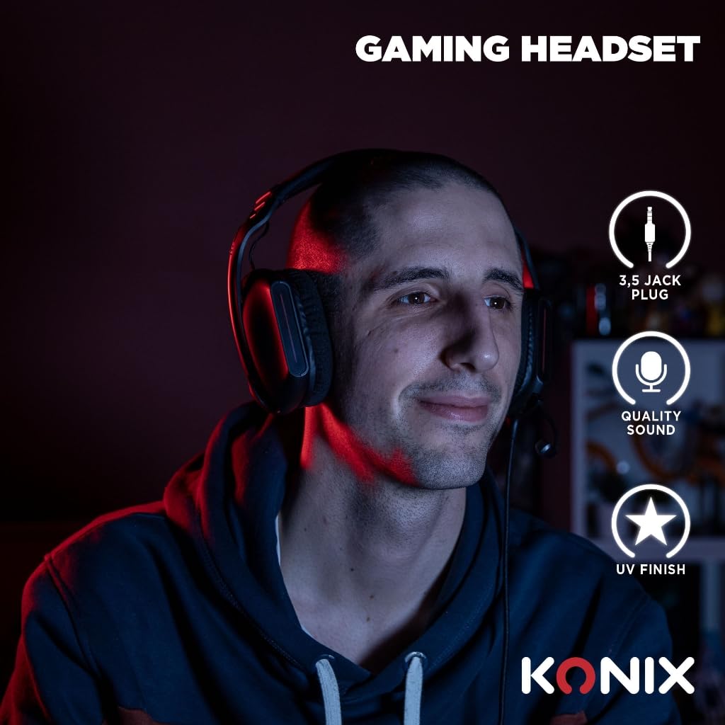Konix Skylite cuffie gaming Switch nere jack 40 mm microfono