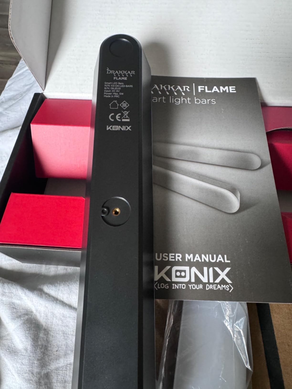 Konix Drakkar Flame Barra LED Gaming RGBIC 30 cm