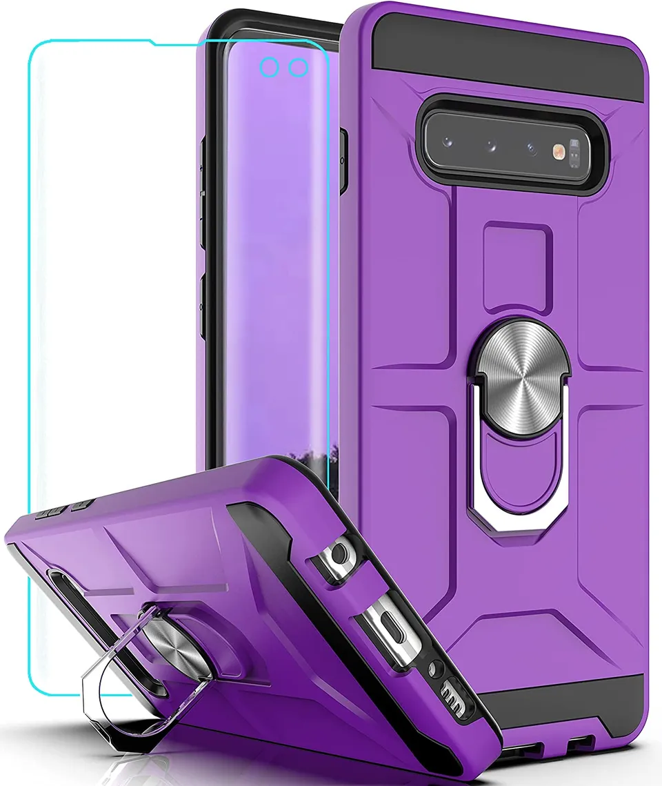 Redpepper Galaxy S10 Plus Cover Antiurto con Stand Metallo