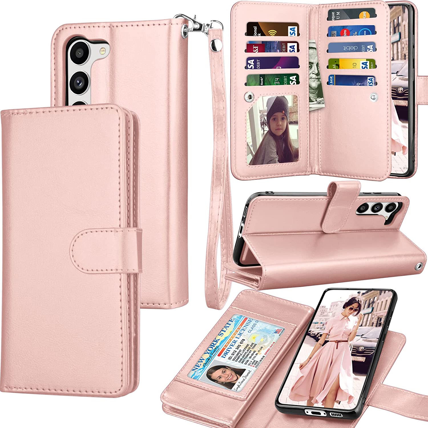 Redpepper Galaxy S23 Custodia Pelle Portafoglio Staccabile