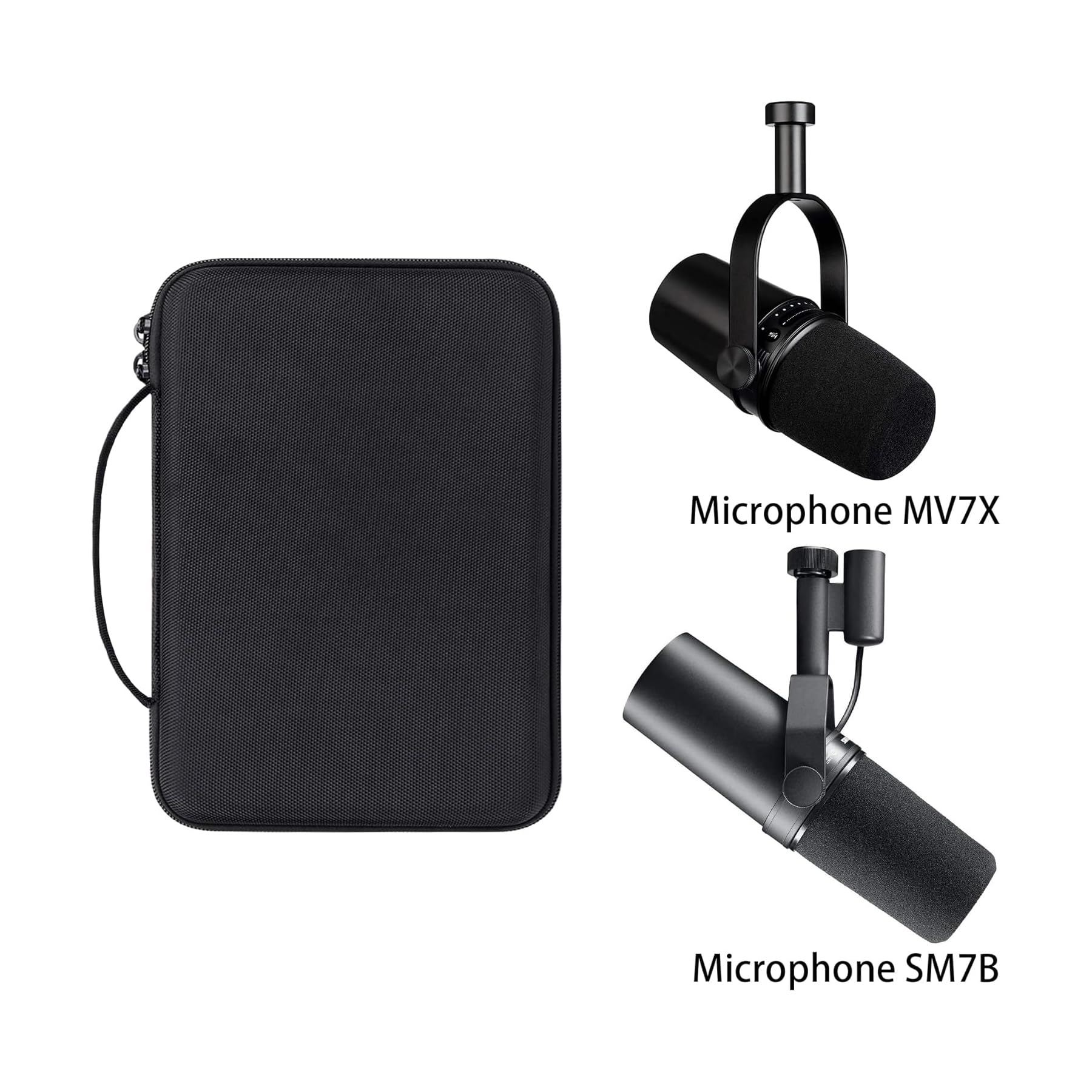 Aenllosi Microphone Case custodia SM7B MV7 EVA velluto