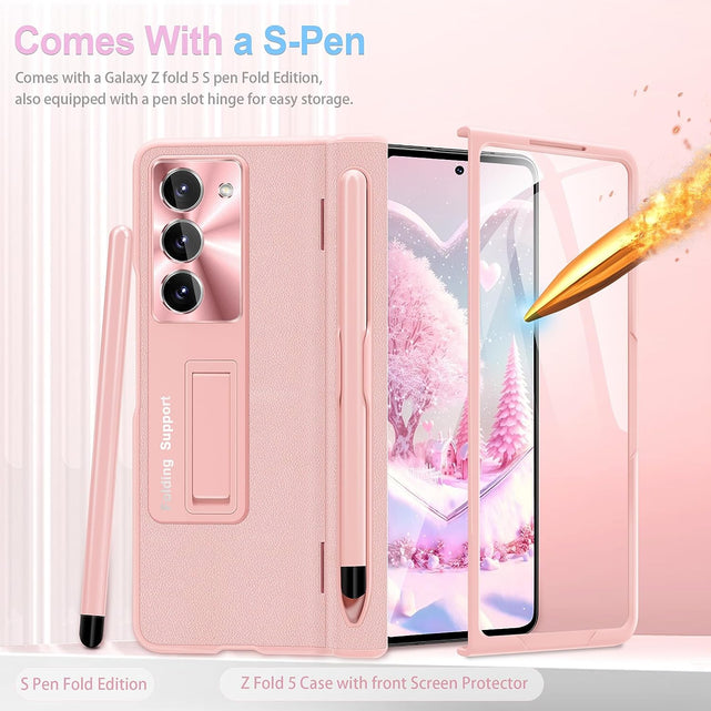Redpepper Galaxy Z Fold 5 cover oro rosa con penna rigida