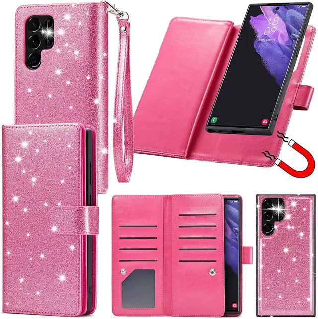 Redpepper Galaxy S22 Ultra Cover Portafoglio 9 Slot