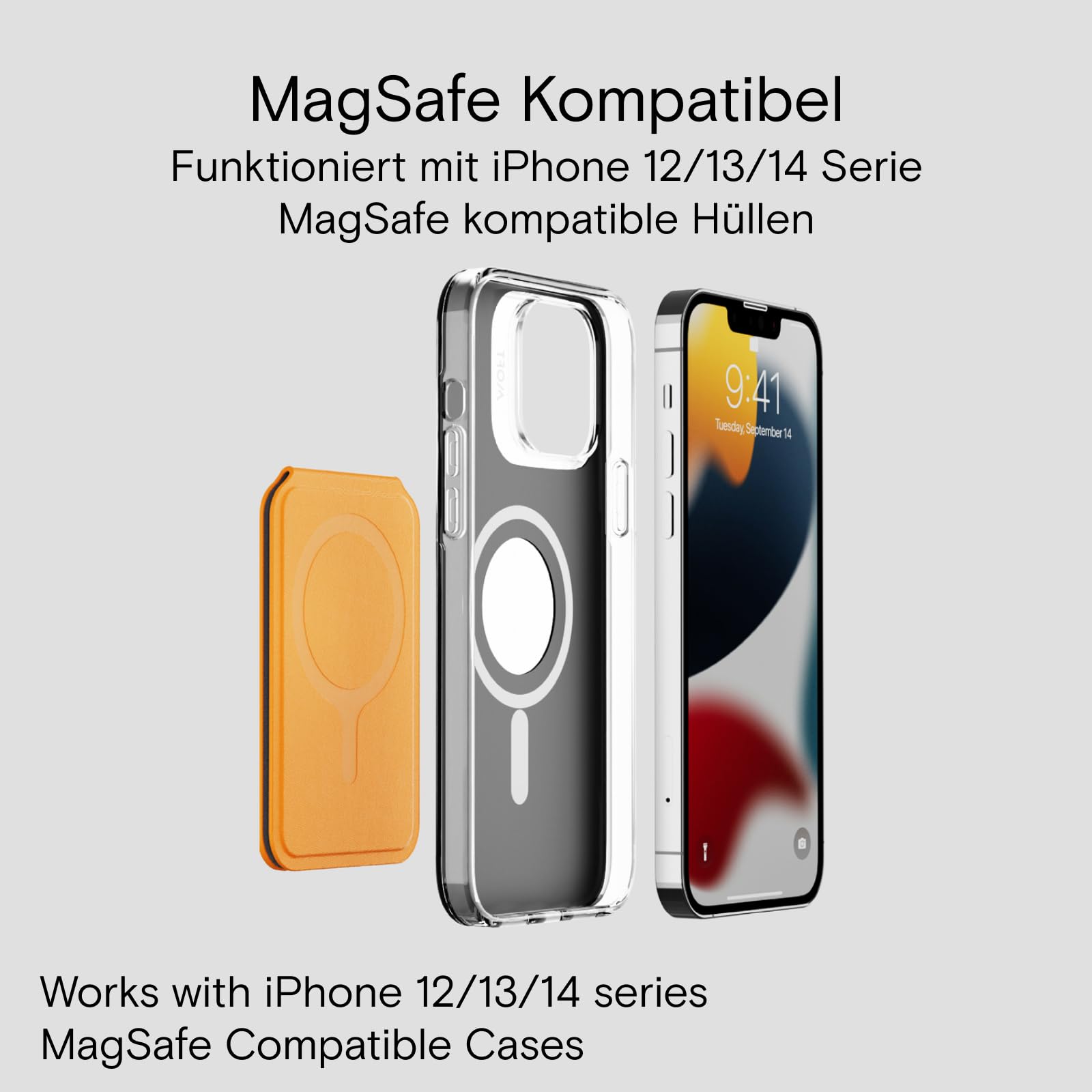MOFT Snap portafoglio MagSafe giallo pelle vegana 2 carte