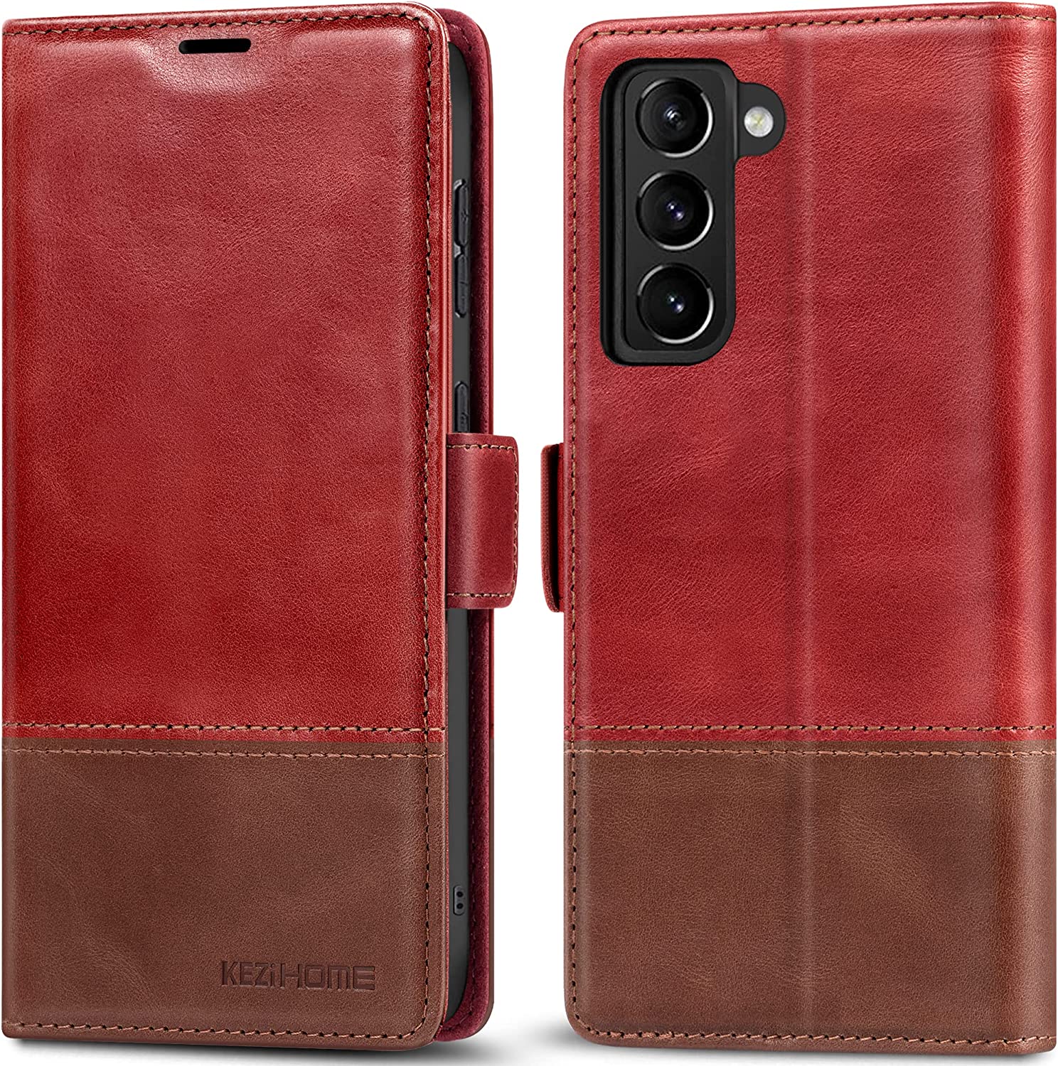 Redpepper Galaxy S21 Plus Cover Pelle Portafoglio RFID Nera