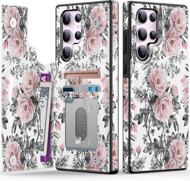 Redpepper Galaxy Cases cover Galaxy S25 pelle fiori porta carte