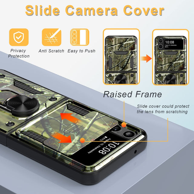 Redpepper Galaxy Z Flip 4 5G Cover Anello Magnetica Slide Camera
