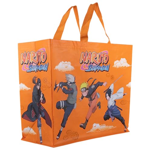 Konix Naruto Shippuden borsa spesa arancione 40x45x20 riciclata