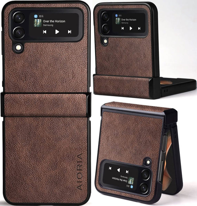 Redpepper Z Flip 4 custodia pelle PU arancione retro