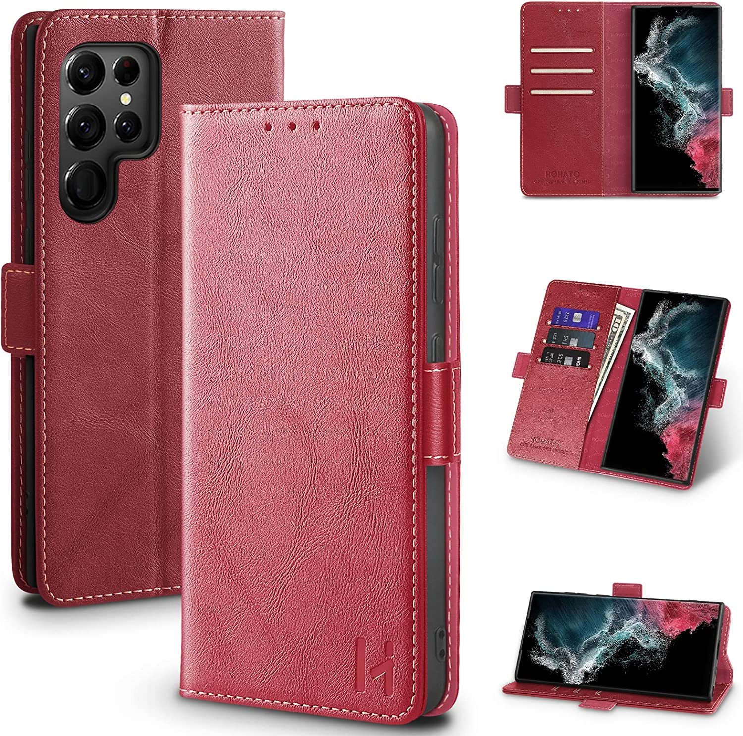 Redpepper Galaxy S22 Ultra custodia portafoglio pelle RFID