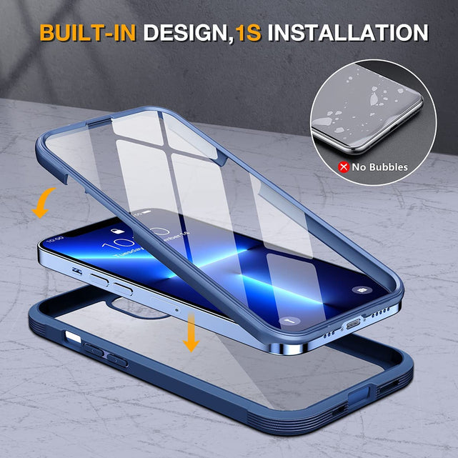 Redpepper Apple Cases 13 Pro Max Cover Trasparente Full-Body 360