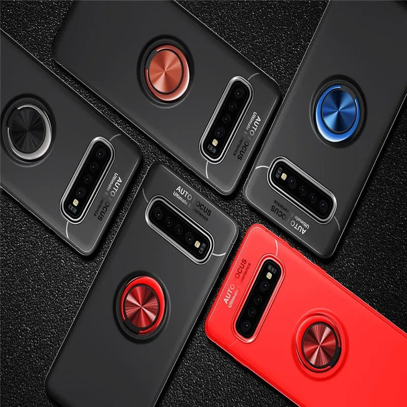 Redpepper Galaxy S10 Plus cover opaca con anello supporto