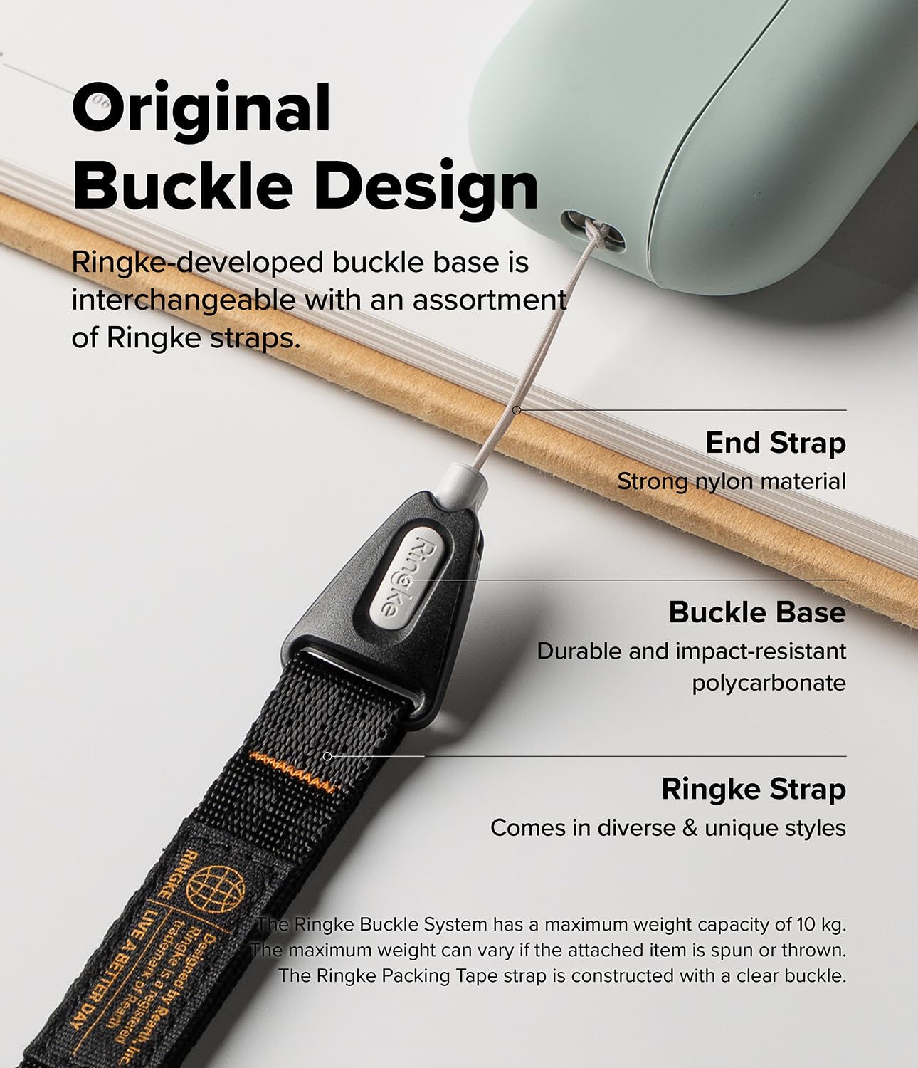 Ringke Strap Laccetto Tracolla Nero per Custodia Telefono