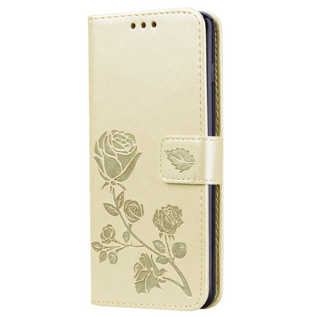 Redpepper Galaxy S10e Custodia Flip Pelle Fiori Rosa Portafoglio