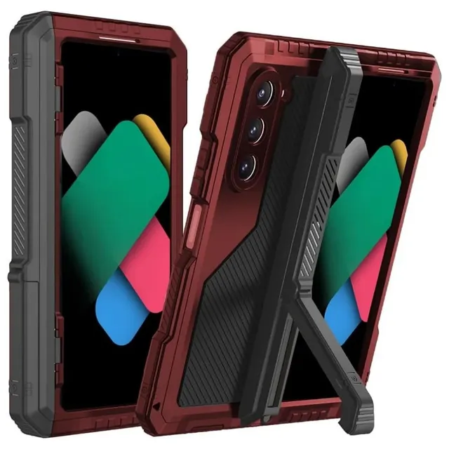 Redpepper Galaxy Cases Z Fold 6 custodia metallo con S Pen e stand